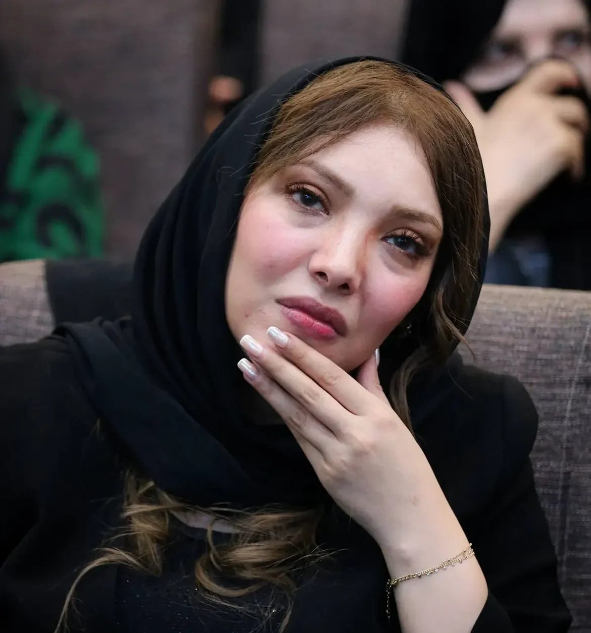 صدف اسپهبدی در مراسم اکبر عبدی