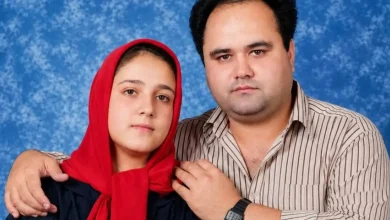 اکبر عبدی و همسرش